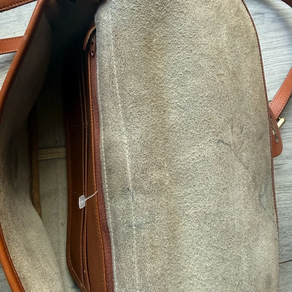 Dooney & Bourke Vintage Crossbody Leather-Trim Beige - Picture 8 of 9